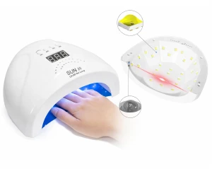  LAMPA  CLAVIER SUN 2S DUAL 2W1 UV LED  48W TIMER WYŚWIETLACZ + SENSOR  BIAŁA  LUSTRZANE DNO  