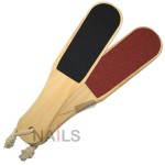 Mocna drewniana 2-stronna tarka do pięt pedicure gradacja 80/100